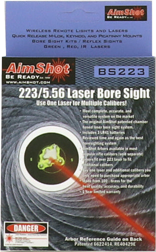 Aimshot Bore Sight .223 W/ - External Battery Box Red