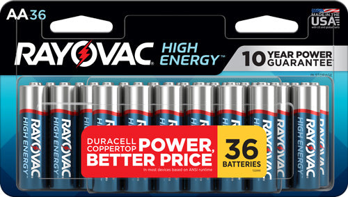 Rayovac High Energy Alkaline - Aa Batteries 36 Pack