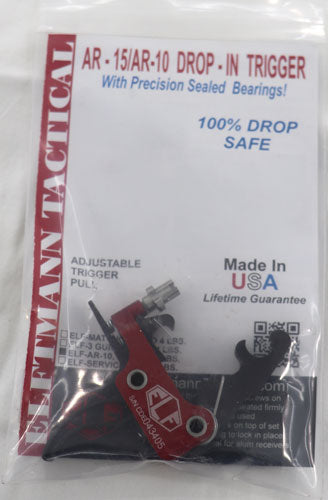 Elftmann Trigger Ar-10 Match - Curved Finger Adj 2.75-4lbs.