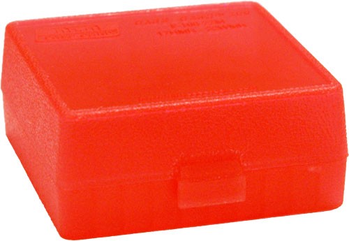 Mtm 100 Round .17hmr/.22mag - Ammo Box See Through Clear Red