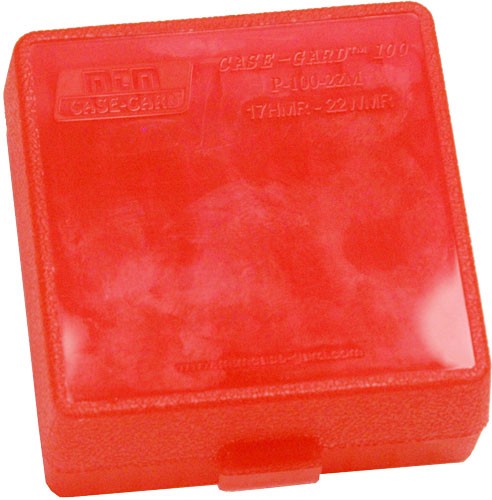 Mtm 100 Round .17hmr/.22mag - Ammo Box See Through Clear Red