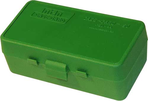 Mtm Ammo Box .44rm/.41rm/.45lc - 50-rounds Flip Top Style Green