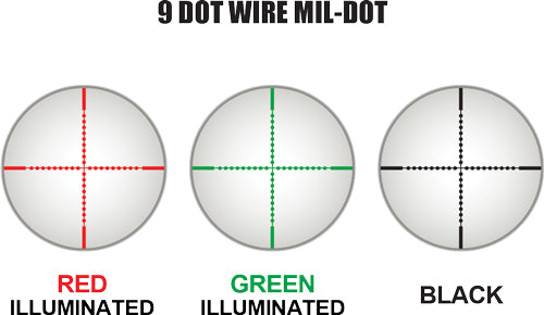 Utg Bugbuster 3-9x32 1" Rgb - Mil-dot W/qd Rings Black