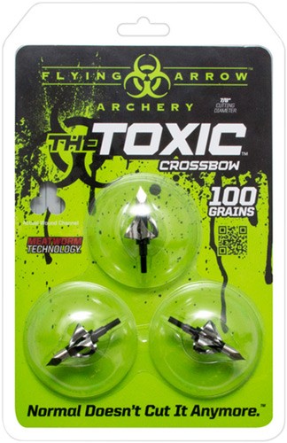 Flying Arrow Broadhead Toxic - 100gr X-bow 7/8" Cut 3/pk