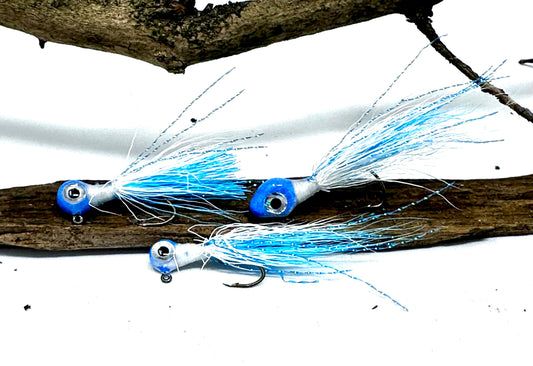 crappie hand tied jigs -popeye sky blue 3 pack custom hand tied crappie jigs by Sid Louis Jr (Copy) (Copy) (Copy) (Copy)