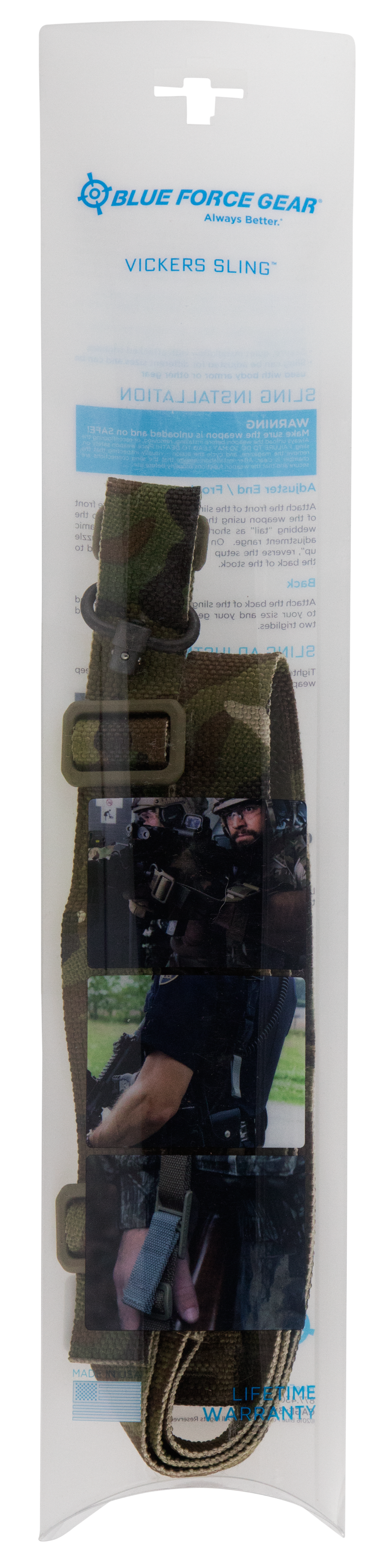 Blue Force Gear Vickers 221, Bfg Vcas-2to1-pb-125-aa-mc   2to1       Sling
