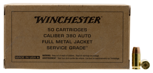 Winchester Ammo Service Grade, Win Sg380w    380         95 Fmj   Srvgrd    50/10