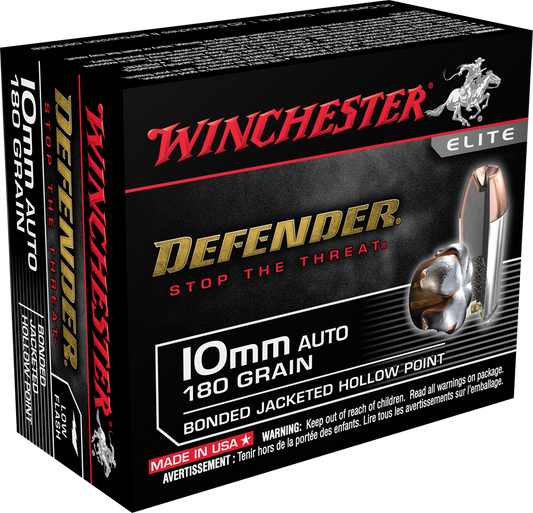 Winchester Ammo Defender, Win S10mmpdb 10mm      180 Bd   Dfn          20/10