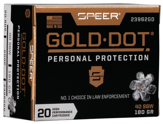 Speer Ammo Gold Dot, Speer 23962gd Gold Dot 40s    180 Hp         20/10