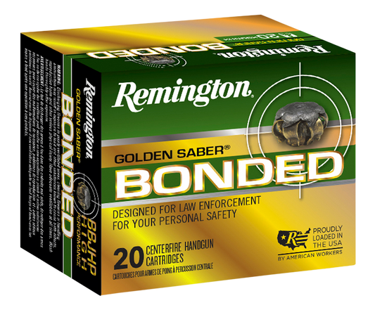 Remington Ammunition Golden Saber, Rem 29325 Gsb45apab Gld Saber  45a 185 Bjhp  20/25