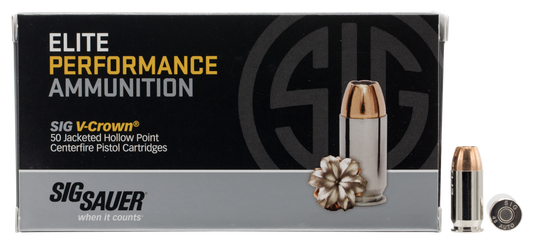 Sig Sauer Elite V-crown, Sig E45ap2-50     45      230 Jhp Vcrwn      50/10
