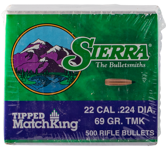 Sierra Tipped Matchking, Sierra 7169c .224  69 Tipped Mk                500