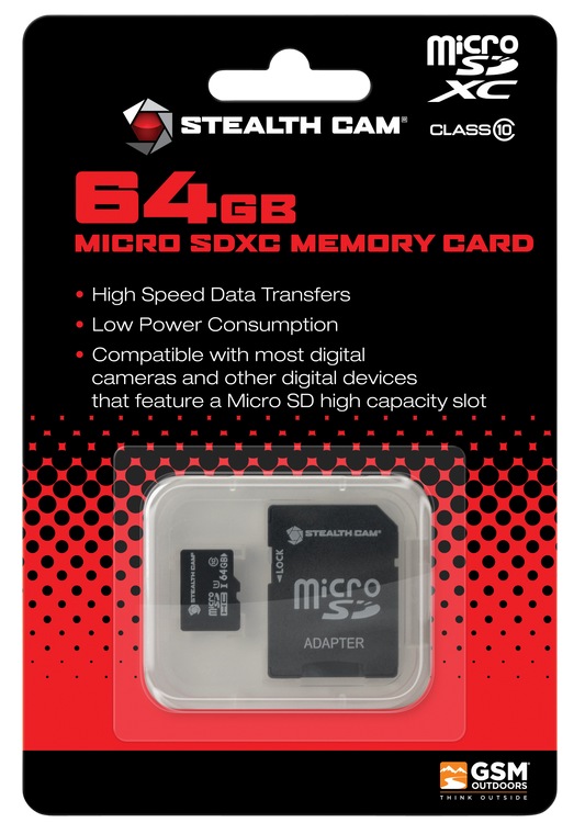 Stealth Cam Micro Sd Memory Card, Steal Stc-64micsd   64gb Micro Sd Card