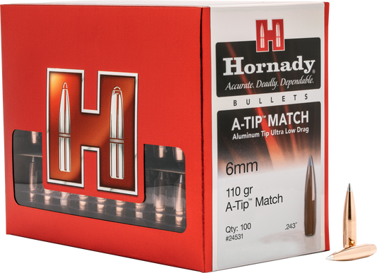 Hornady A-tip, Horn 24531  Bull 6mm .243 110 A-tip Match   100/10