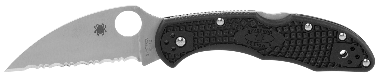 Spyderco Delica 4, Spy C11fswcbk  Delica Flt Grd Blk     Spy