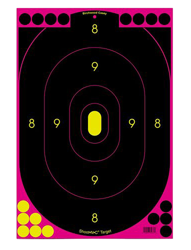 Birchwood Casey Shoot-n-c, Bir 34633 Shoot-n-c 12x18 Silhouette Pink    100pk