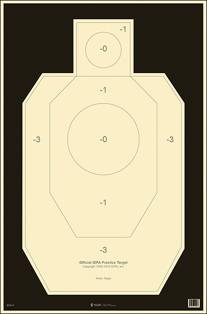 Action Target Inc Competition, Action Idpa-p-100 Paper Targets             100 Bx