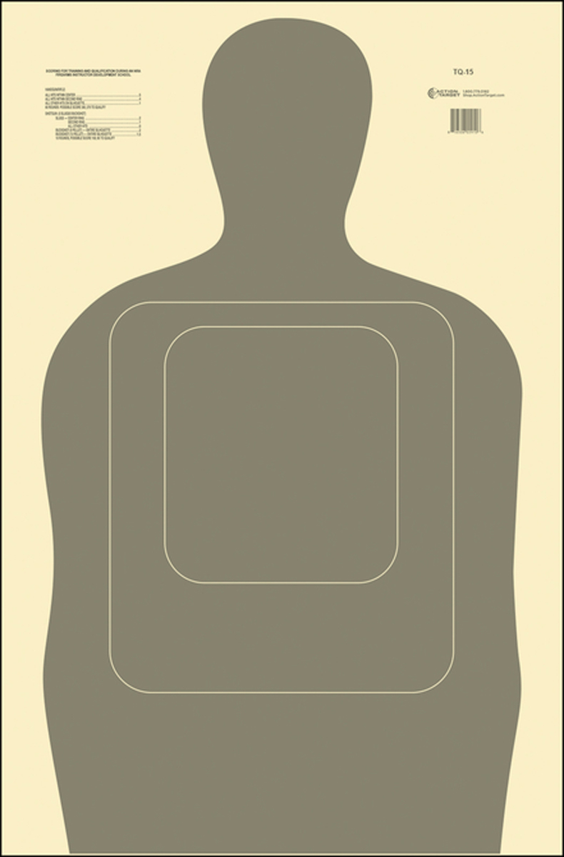 Action Target Inc Qualification, Action Tq15gray100    Tq-15 Gray Targets    100 Bx