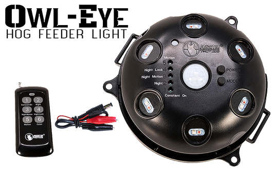 Predator Tactics Inc Owl-eye, Pred 97510 Owl-eye Multi Color Feeder Lgt W/remote
