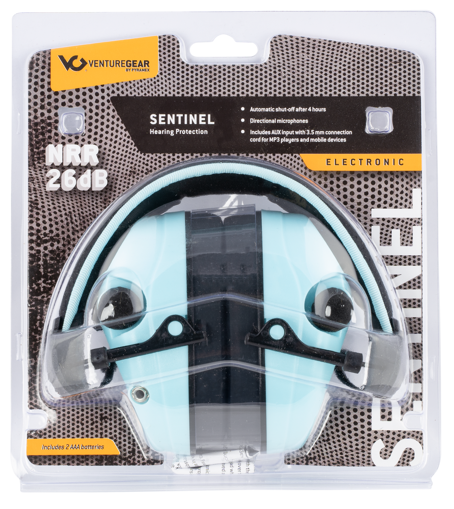 Pyramex Venture Gear, Pyra Vgpme26     Sentinel Elec Muff Nrr26 Blue