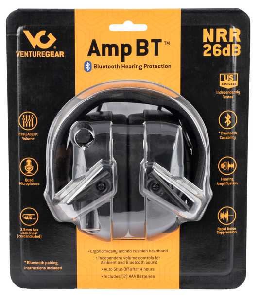 Pyramex Venture Gear, Pyra Vgpme30bt   Amp Bt Elec Muff Nrr26 Black