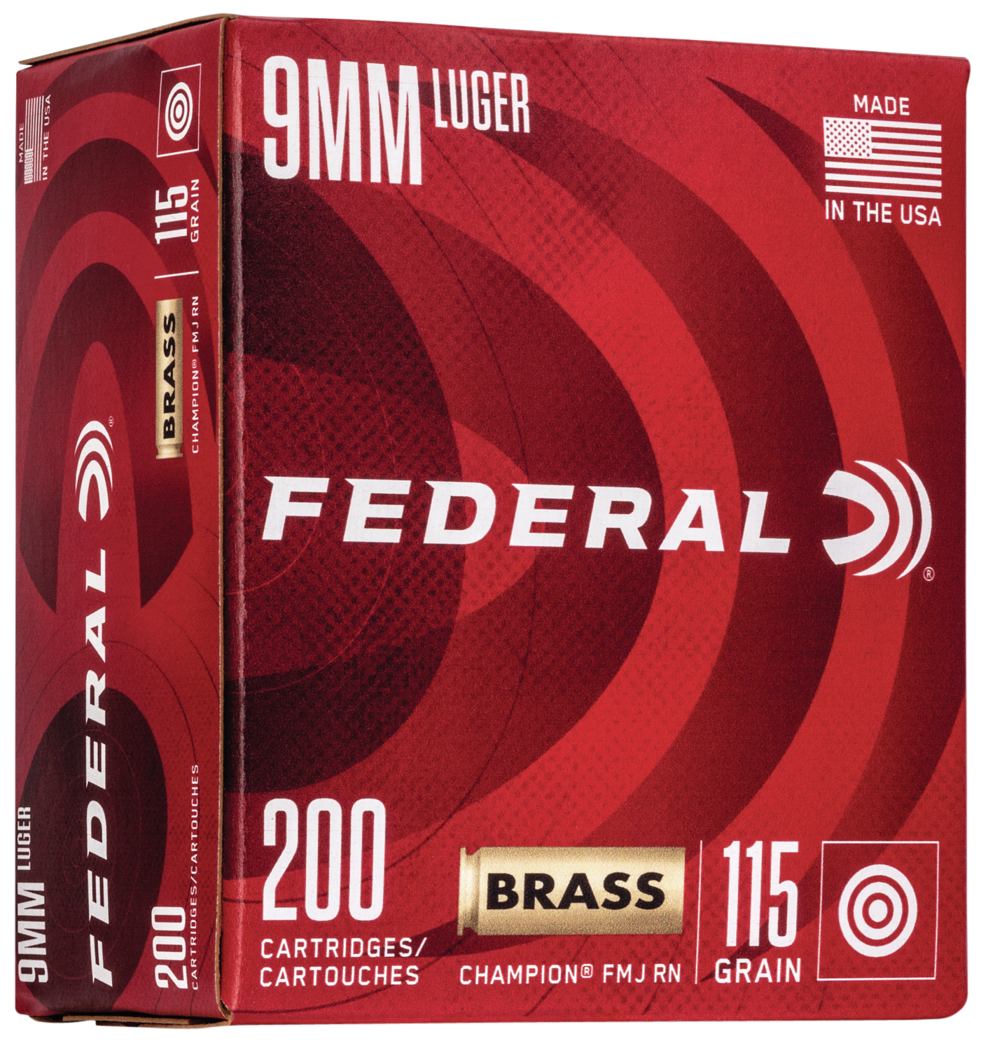 Federal Champion, Fed Wm51992     9mm Brass  115 Fmj        200/5
