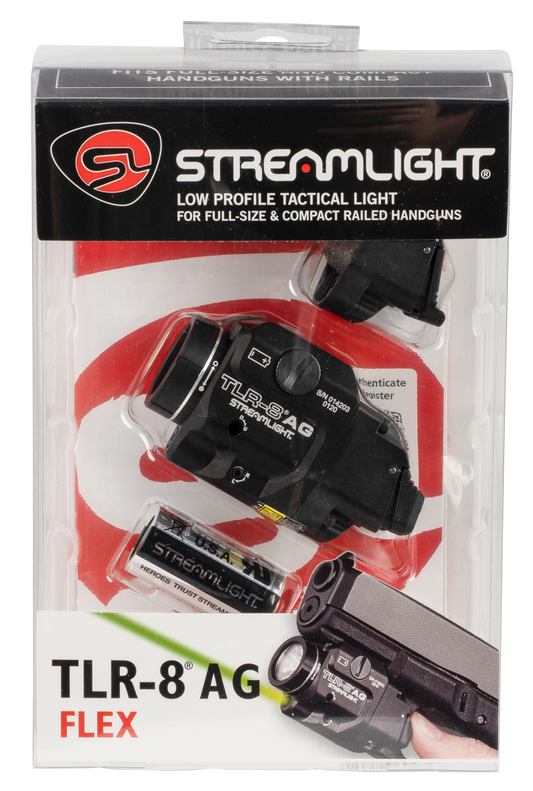 Streamlight Tlr-8 A, Stl 69434  Tlr8ag Flex Grn Lsr/light Hi/lo Switch