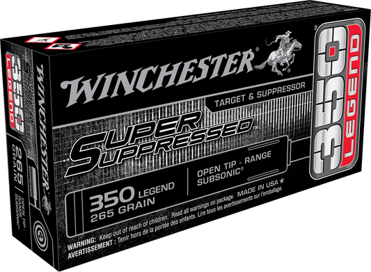 Winchester Ammo Super Suppressed, Win Sup350        350leg 255 Ot Sp Sup       20/10