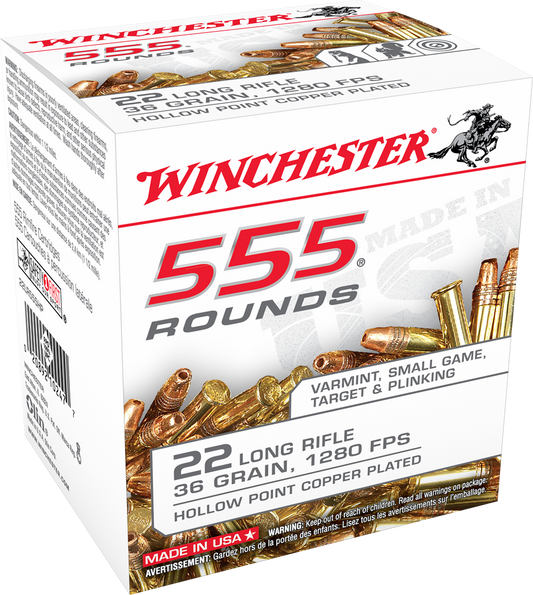 Winchester Ammo Usa, Win 22lr555hp 22lr 36 Cphp  Can             555/10