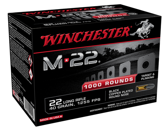 Winchester Ammo M-22, Win S22lrt      22lr 40 Bplrn               1000/2