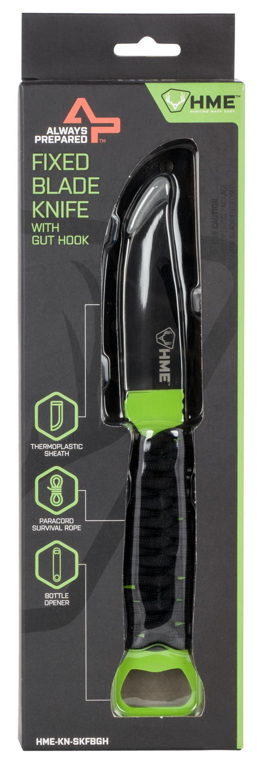 Hme Skeleton, Hme Kn-skfbgh      Skeleton Fixed Blade W/guthook