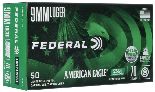 Federal American Eagle, Fed Ae9lf1       9mm        70 Ldfr Rng      50/10