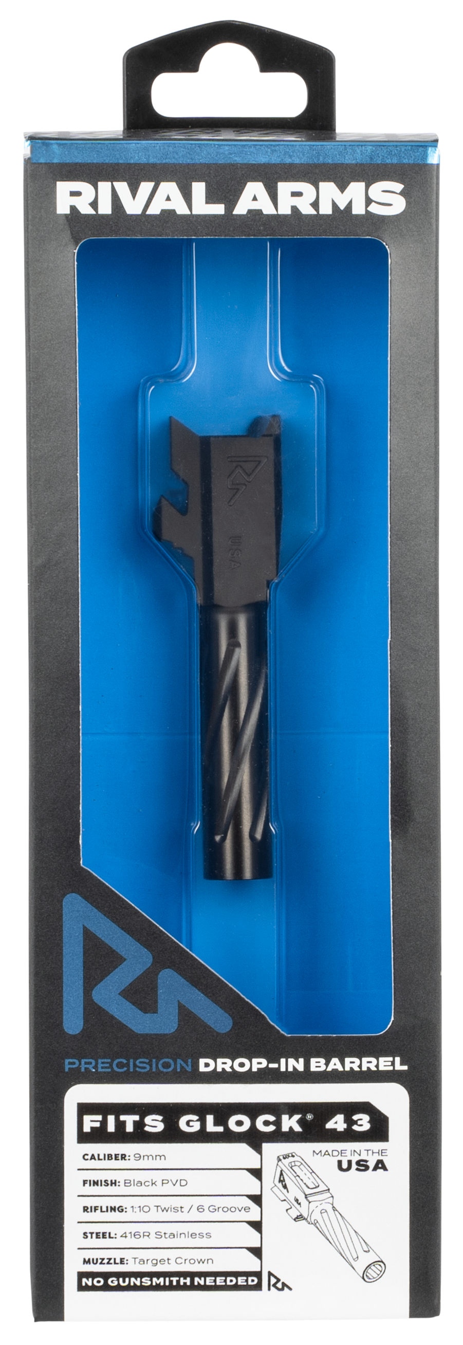 Rival Arms Precision, Rival Ra20g301a Brl Glock43 V1 Blk