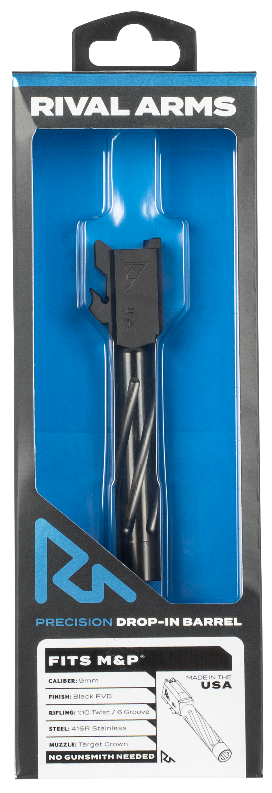 Rival Arms Precision, Rival Ra20s201a Brl Sw Mp 9m 1.0 V1 Blk