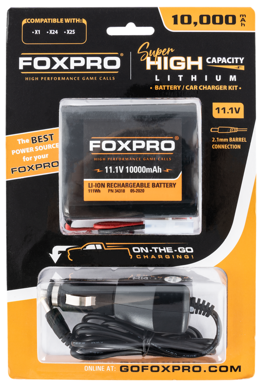 Foxpro Super High Capacity Battery & Car Charger, Foxpro  Supbattchg     Super High Cap Bttery/charg