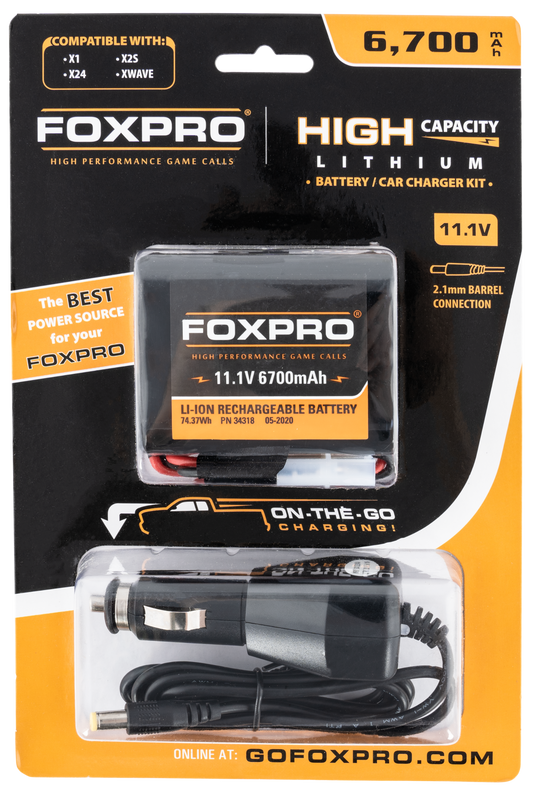 Foxpro High Capacity Battery & Car Charger, Foxpro  Hibattchgg     High Cap Battery-charger