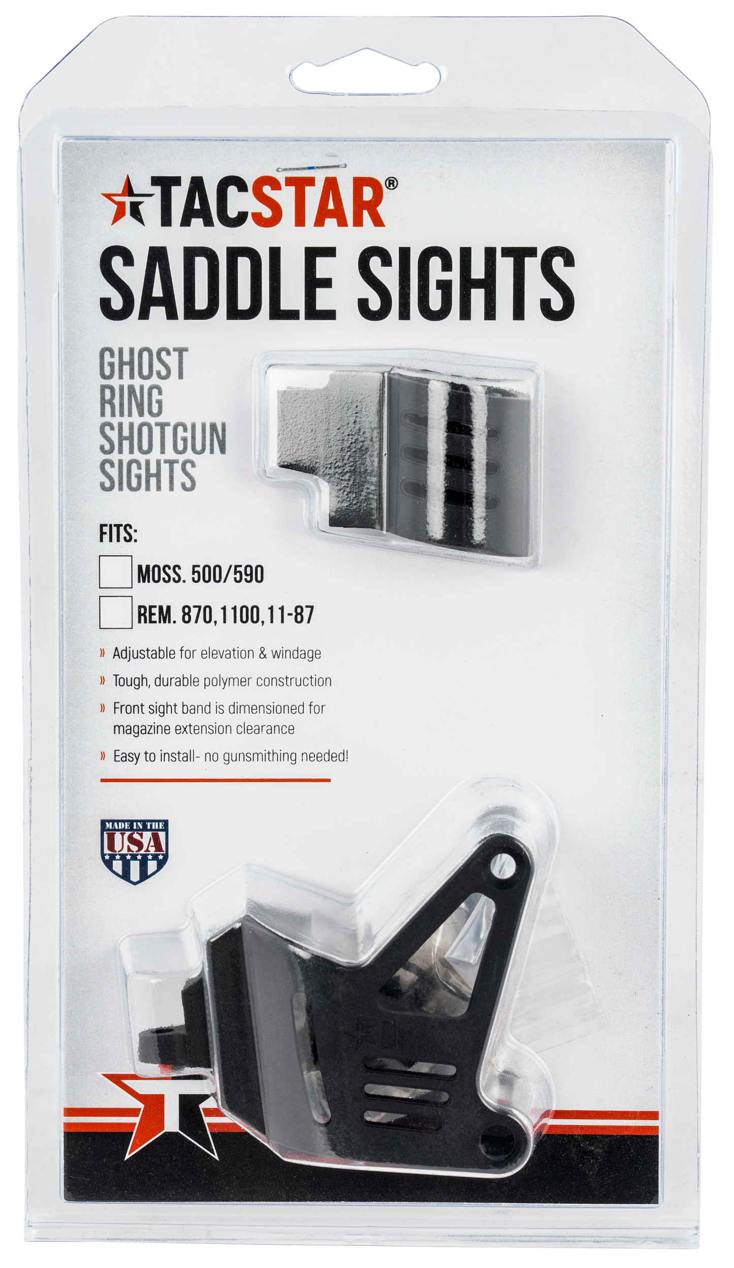 Tacstar Saddle Sight, Tac 1081216      Shotgun Ghost Ring Sight Rem 870