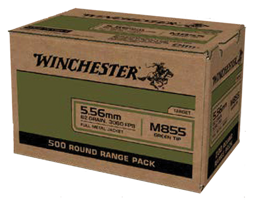 Winchester Ammo Usa, Win Wm855500   5.56 M855  62 Fmj Lc          500/2