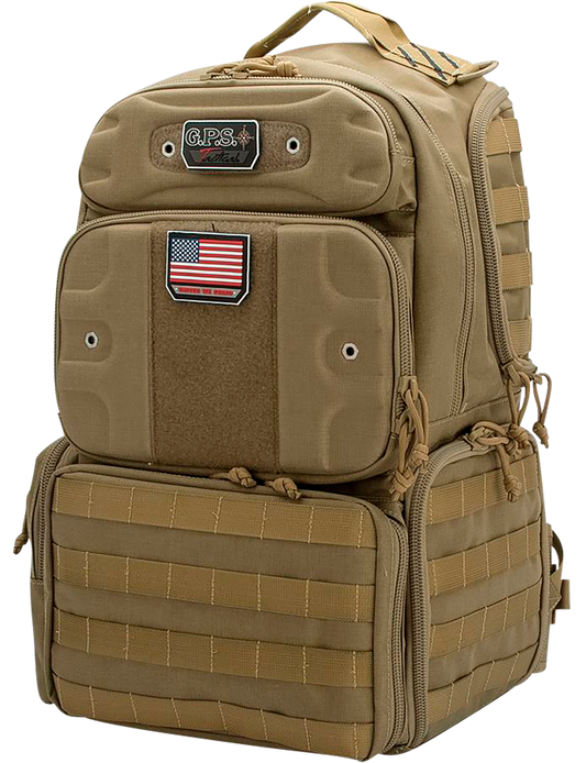 G*outdoors Tactical Range, Gpst1913bptg  Tr Backpack Tall 4 Handguns-mold Tan