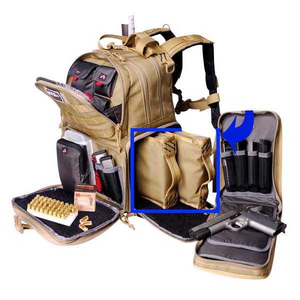 G*outdoors Tactical Range, Gpst1612bprke Tr Backpack  Holds 3 Handguns -green