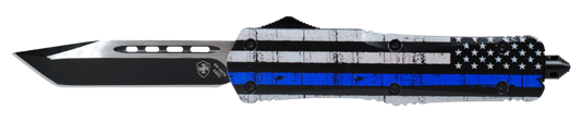 Templar Knife Back The Blue, Temp Lbtb231 Large Back The Blue Tanto Black