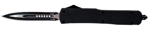 Templar Knife Black Rubber, Temp Mbr131  Slim  Black Rubber  Dagger 440c Black