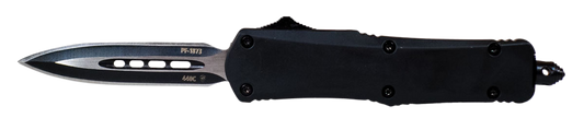 Templar Knife Black Rubber, Temp Sbr131   Small Black Rubber Dagger 440c Black