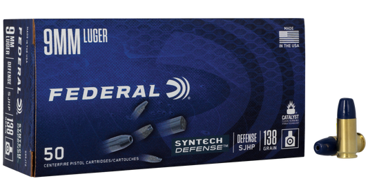 Federal Syntech, Fed S9sjt2       9mm       138 Sjhp Syn      50/10