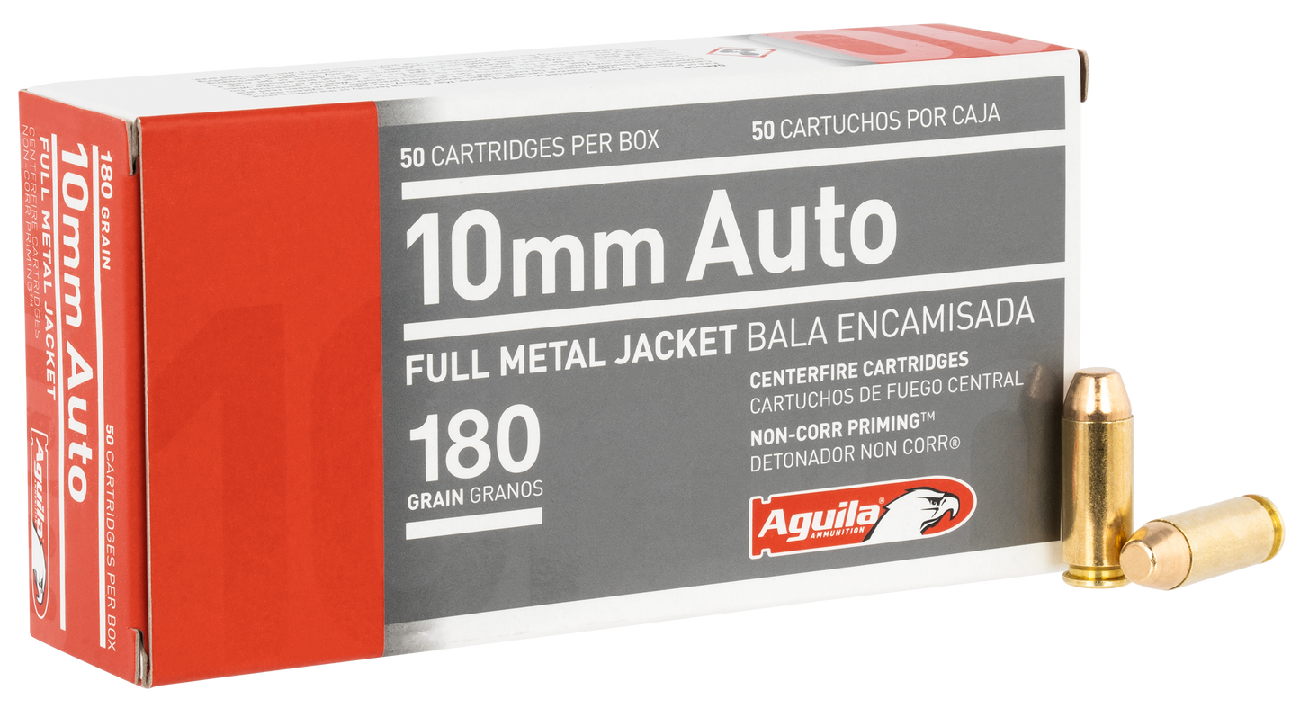 Aguila Target & Range, Aguila 1e102110 10mm Auto   180 Gn Fmj       50/20