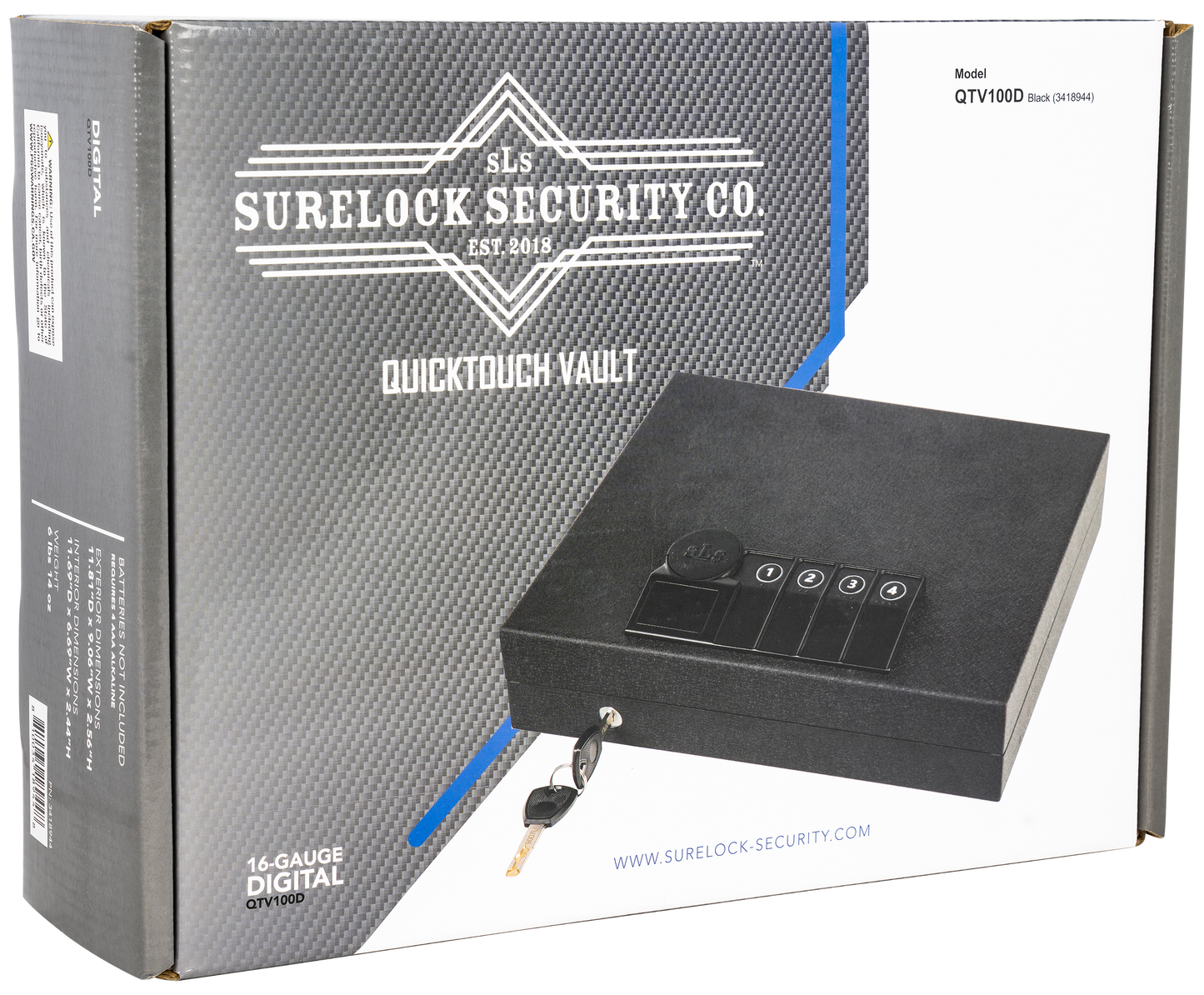 Surelock (dansons Us Llc) Quicktouch, Surelock 3418944 Quicktouch Vault-model 100 Dig