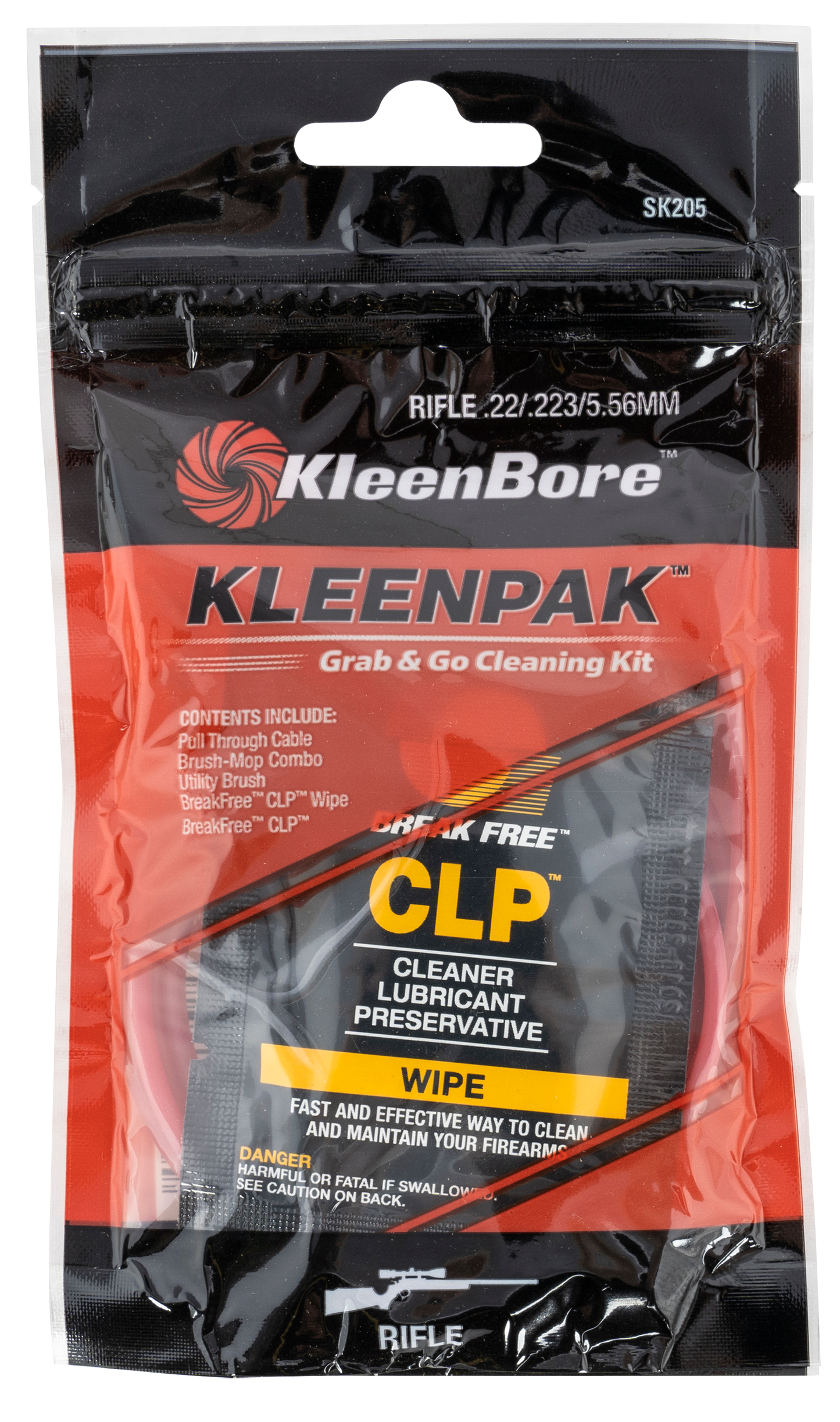 Kleen-bore Grab & Go, Kln Sk205-10 Grab N Go Cln Pak 223/556 10pk