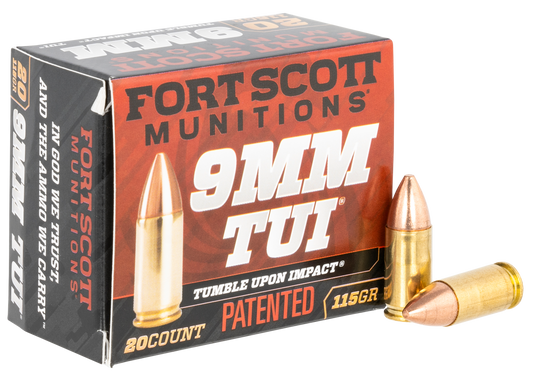 Fort Scott Munitions Tumble Upon Impact (tui), Fsm 9mm-115-scv      9mm    115gr Tui        20/25