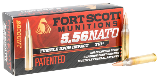 Fort Scott Munitions Tumble Upon Impact (tui), Fsm 556-062-scv      556nato 62gr Scs Tui    20/25