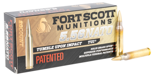 Fort Scott Munitions Tumble Upon Impact (tui), Fsm 556-062-sbv1     556nato 62gr Sbs Tui    20/25